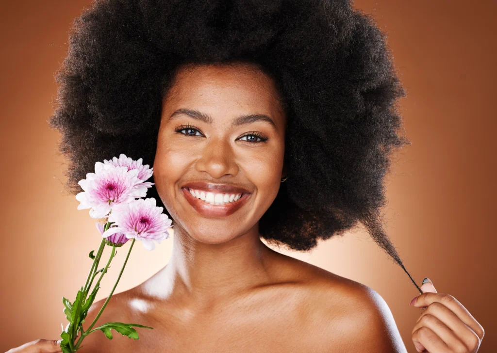 woman with natural hair